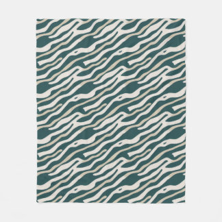 Polaire Motif Abstrait Wavy Lines - couverture Sherpa
