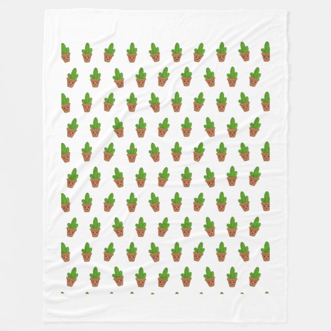 Polaire Motif Cactus mignon sur couverture (Devant)