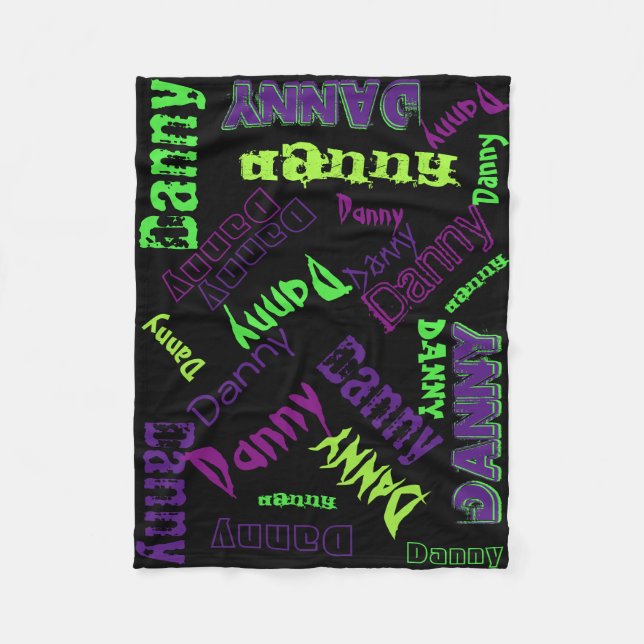 Polaire Noir Lime violet Vert Neon Nom de couverture Colla (Devant)