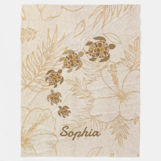 Polaire Nom de couverture personnalisé Sea Turtle Hawaii