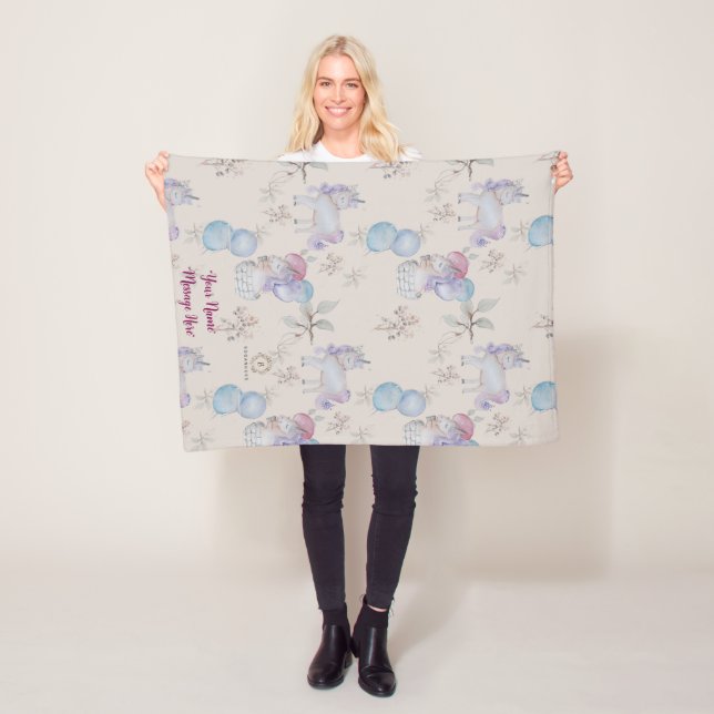 Polaire Pépinière florale Impression lunaire Couverture bé (En situation)