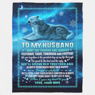 Polaire Personnalisé à la couverture de mon mari de la fem