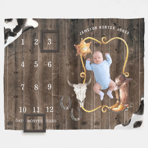 Polaire Petit Cow-boy Western   Couverture de jalons de bé