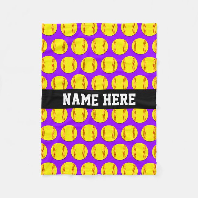 Polaire Petite couverture faite sur commande du base-ball (Devant)