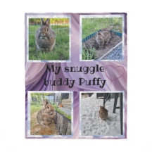 Photo de lapin domestique couverture en peluche câ