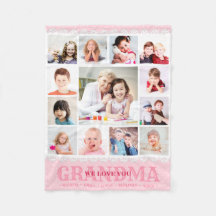 Pink Monogramme photo Collage de couverture en pol