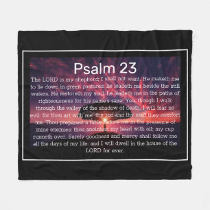Polaire Psaume 23 couverture chrétienne KJV