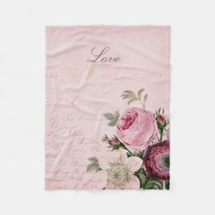 Polaire Rose d'amour de couverture d'ouatine de fleur de