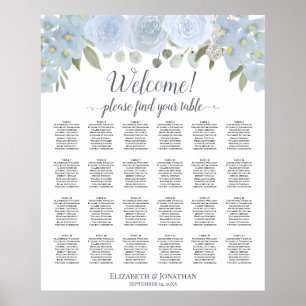 Polaire Rustique bleu bleu floral 24 Tableau de si