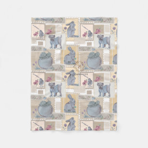 Polaire Timbre postal Pépinière imprimé Couverture bébé
