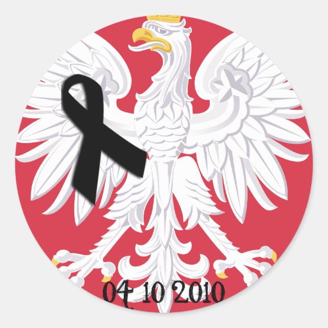Poland 04/10/2010 classic round sticker (Front)