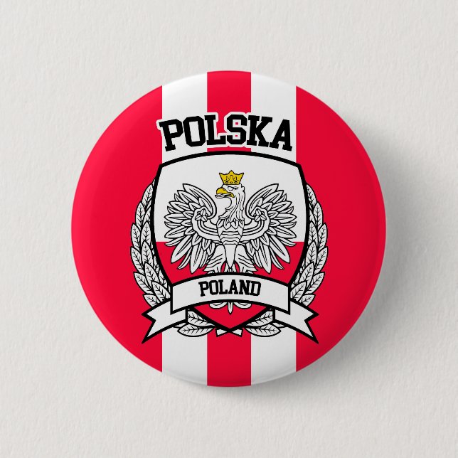 Poland 2 Inch Round Button (Front)
