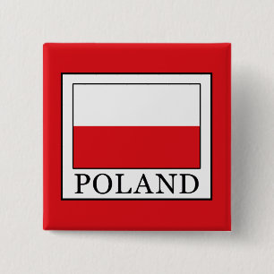 Poland 2 Inch Square Button