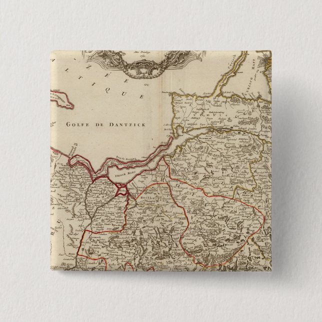 Poland 3 2 inch square button (Front)