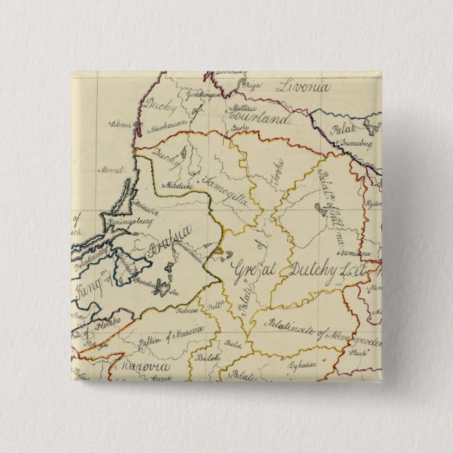 Poland 4 2 inch square button (Front)