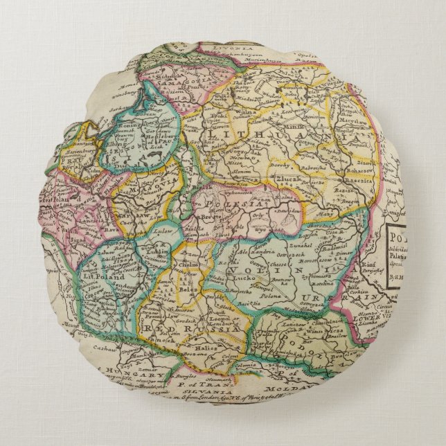 Poland 6 2 round pillow (Front)