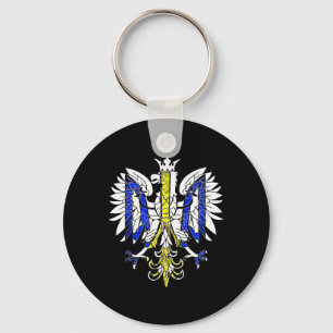 Poland And Ukraine Polish Ukrainian Heritage Eagle Keychain