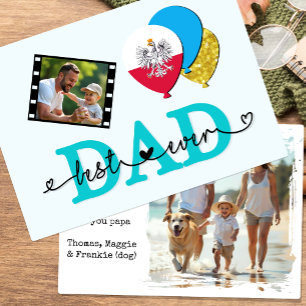 Poland Best Dad Ever Photo Card, Flag, Father's Card