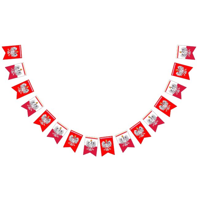 Poland bunting banners, Polish Flag, Eagle / Red Bunting Flags (All)