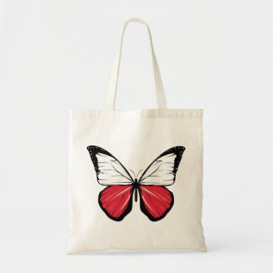 Poland Butterfly Flag Tote Bag