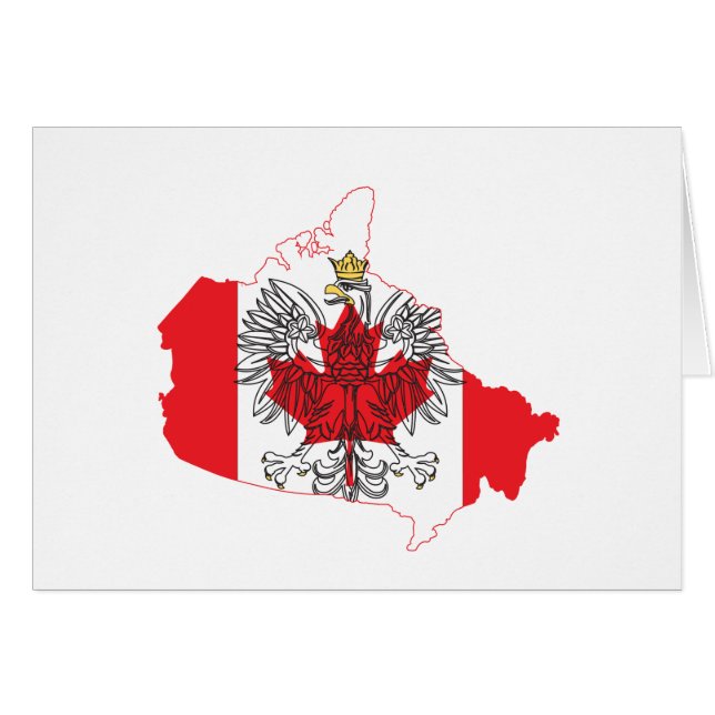 Poland Canada Flag Map (Front Horizontal)