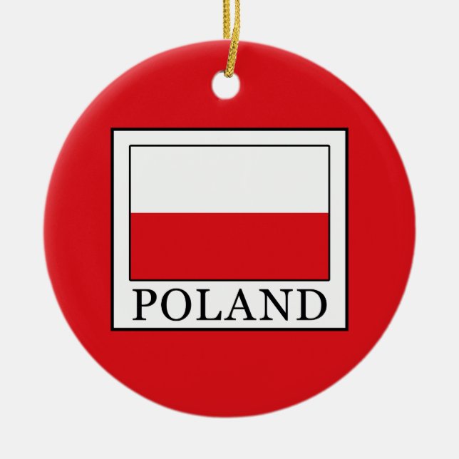 Poland Ceramic Ornament (Front)