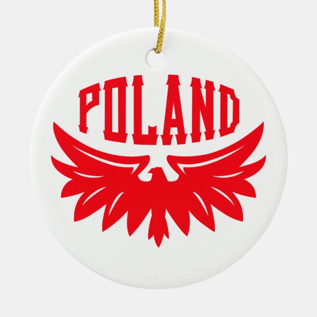 Poland Ceramic Ornament (Front)