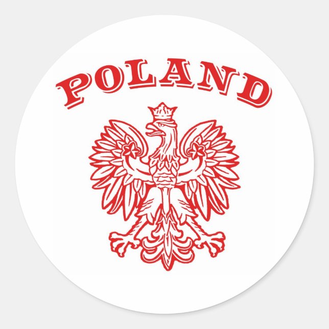 Poland Classic Round Sticker (Front)