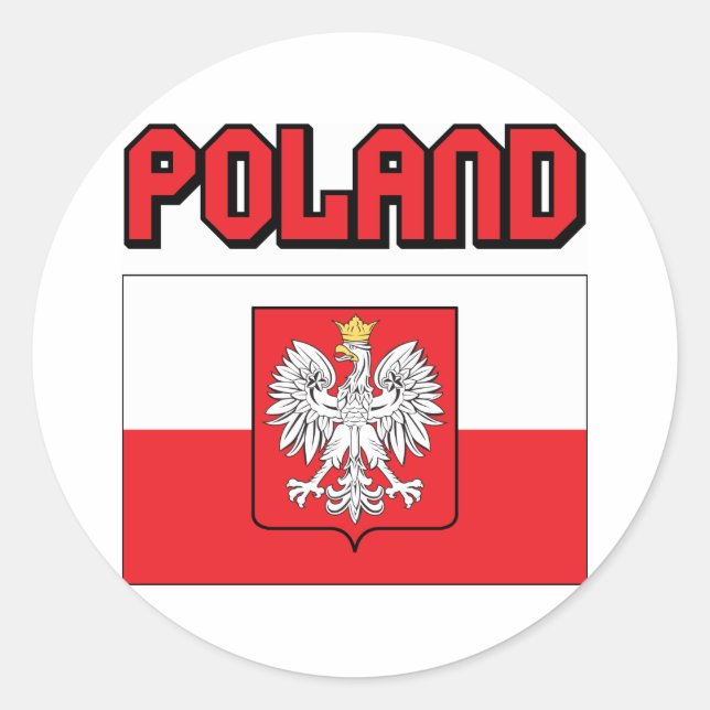 Poland Classic Round Sticker (Front)