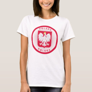 Poland Coat of Arms Circle Shape T-Shirt