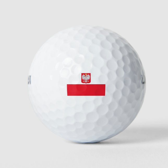 Poland Coat of Arms Flag Golf Balls (Front)