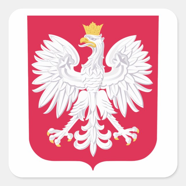 Poland Coat Of Arms Square Sticker (Front)