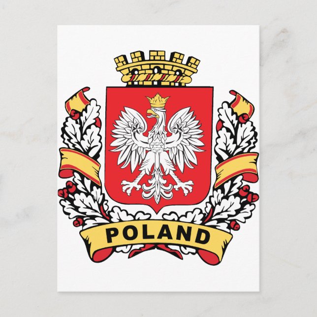 Poland Crest Postcard (Front)