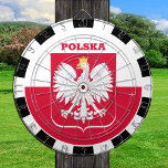 Poland Dartboard & Polish Flag darts / game board<br><div class="desc">Dartboard: Poland & Coat of Arms,  Polish flag darts,  family fun games - love my country,  summer games,  holiday,  fathers day,  birthday party,  college students / sports fans</div>