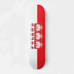 Poland Eagle Flag Shields Skateboard