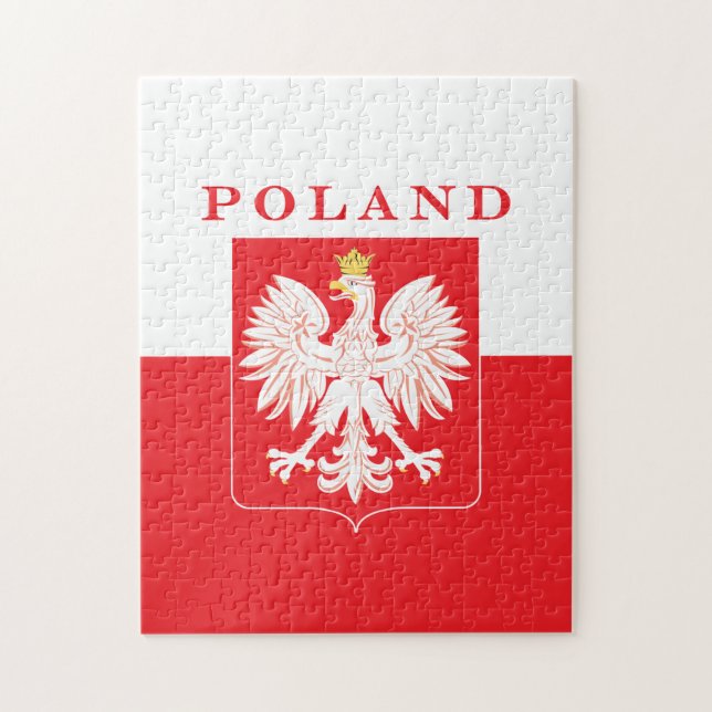 Poland Eagle Red Shield Jigsaw Puzzle (Vertical)