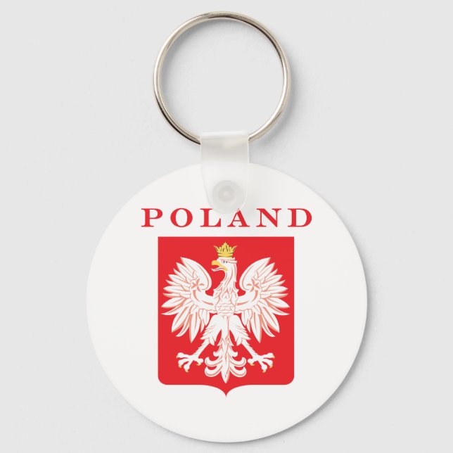 Poland Eagle Red Shield Keychain (Front)