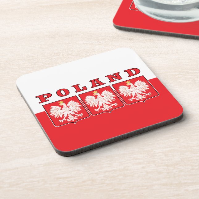 Poland Eagle Shields Coaster (Left Side)