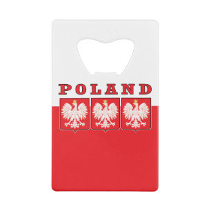Poland Eagle Shields Credit Card Bottle Opener