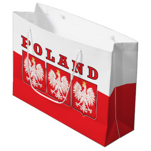 Poland Eagle Shields Large Gift Bag
