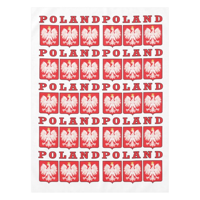 Poland Eagle Shields Tablecloth (Front)