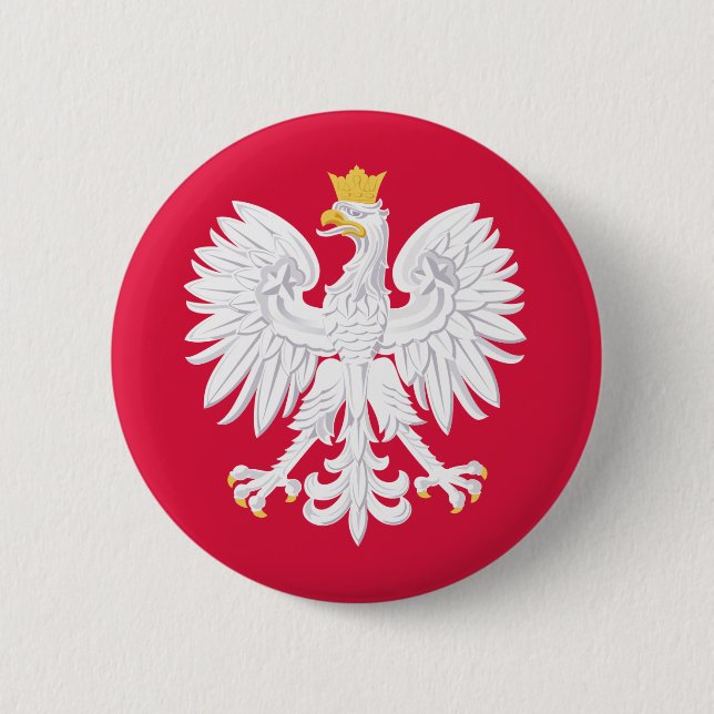 poland emblem 2 inch round button (Front)