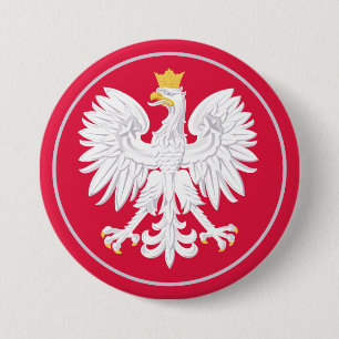 poland emblem button
