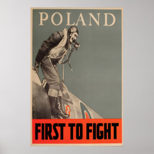 Poland First to Fight WWII Poster British Royal
