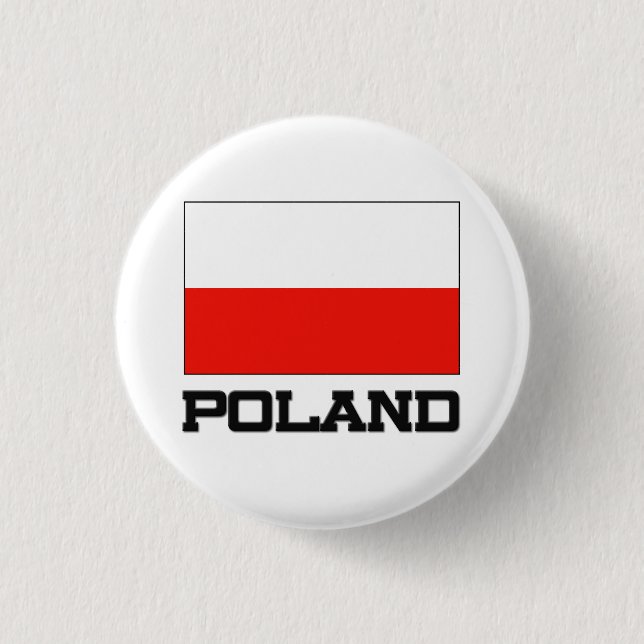 Poland Flag 1 Inch Round Button (Front)