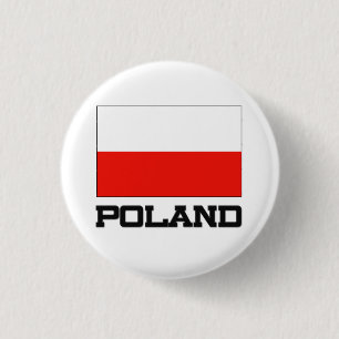 Poland Flag 1 Inch Round Button