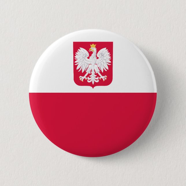 Poland Flag 2 Inch Round Button (Front)