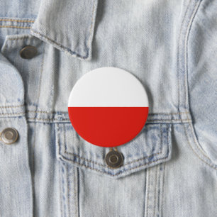 Poland flag 3 inch round button