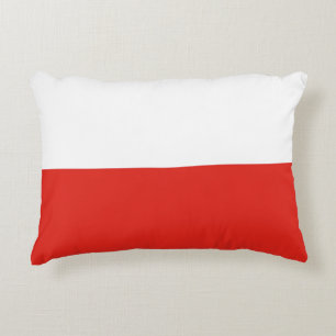 Poland flag accent pillow