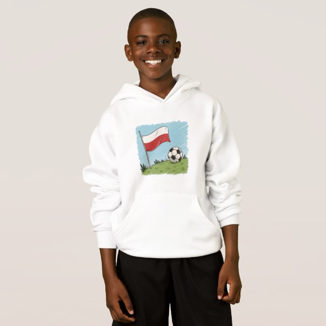 Poland flag and soccer ball (Front Full)